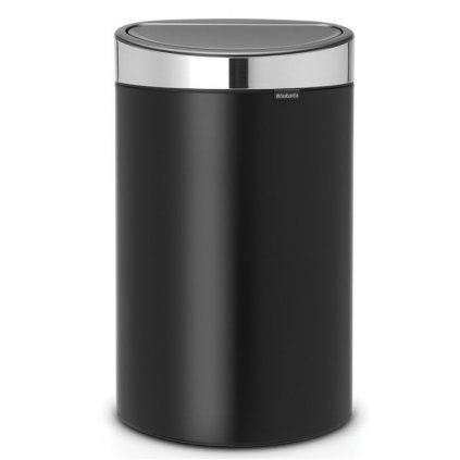 179573 dotykovy odpadkovy kos touch bin new brabantia matny cerny mat viko 40 l 1