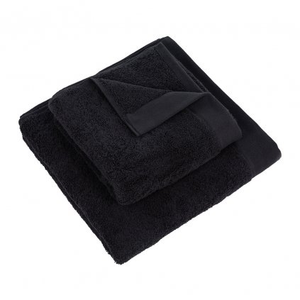 riva 100 organic cotton towel black bath towel 425560