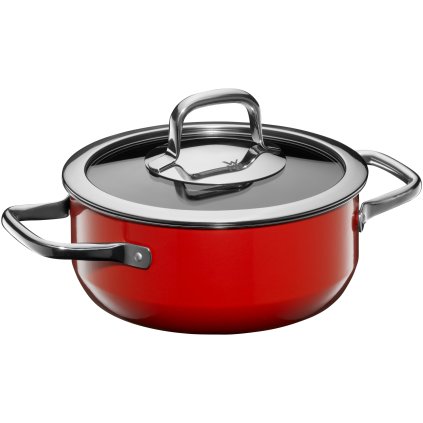 Kastrol Fusiontec Compact WMF 18 cm červený + ZDARMA Nůž WMF Kineo
