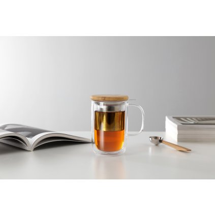 Sklenice na čaj s filtrem a víkem Balance Viva Scandinavia 500 ml