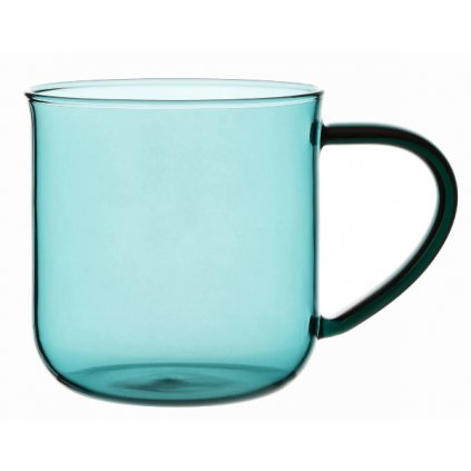 Skleněný hrnek na čaj Eva Minima 400 ml modrý
