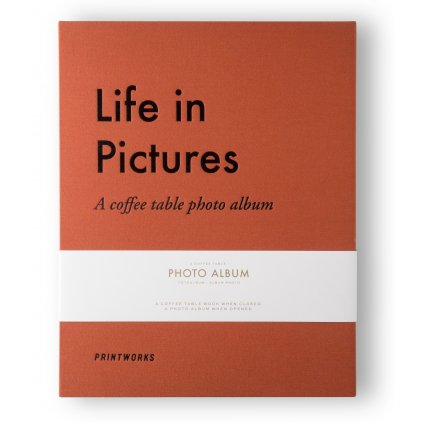 Fotoalbum  LIFE IN PICTURES L, oranžová, Printworks