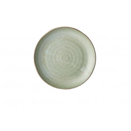 Mělký talíř s nepravidelným okrajem Green Fade MIJ 24 cm