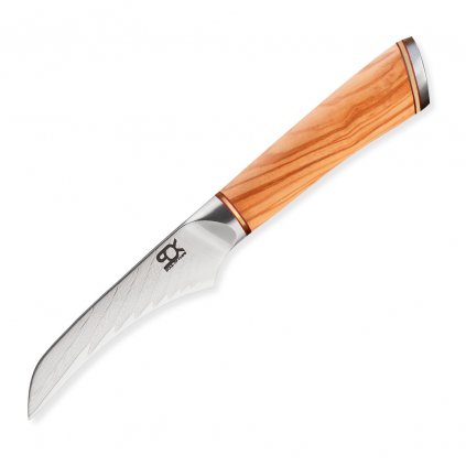 Okrajovací nůž SOK OLIVE SUNSHINE DAMASCUS Dellinger 8 cm