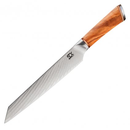 Plátkovací nůž SOK OLIVE SUNSHINE DAMASCUS Dellinger 19 cm