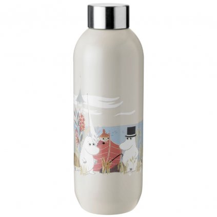 Cestovní láhev TO GO CLICK MOOMIN Stelton 0,75 l matná písková