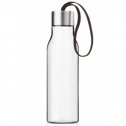 Láhev na vodu 500 ml, čokoládový řemínek, čirá, Eva Solo