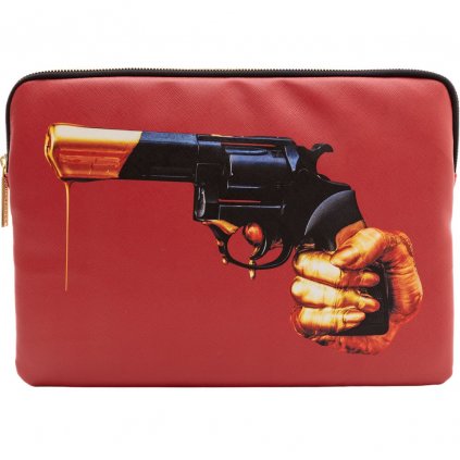 Pouzdro na notebook TOILETPAPER REVOLVER Seletti 34,5 x 25 cm červené