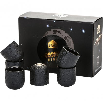 Šálek na espresso COSMIC DINER LUNAR Seletti 5,8 cm černý