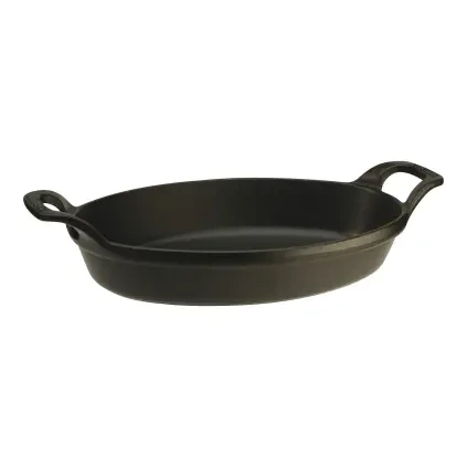 Oválný litinový pekáč grafitově šedý 24 cm