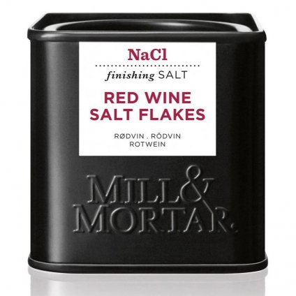 Sůl s červeným vínem 80 g, vločky, Mill & Mortar
