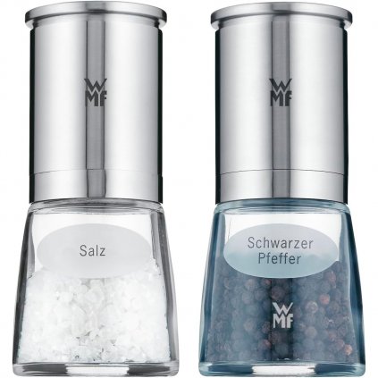 Sada mlýnků na sůl a pepř DE LUXE, sada 2 ks, sklo, WMF