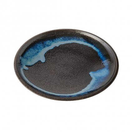 Předkrmový talíř BLUE BLUR 19 cm, modrá, keramika, MIJ