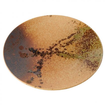 Jídelní talíř WABI SABI 28,5 cm, hnědá, keramika, MIJ
