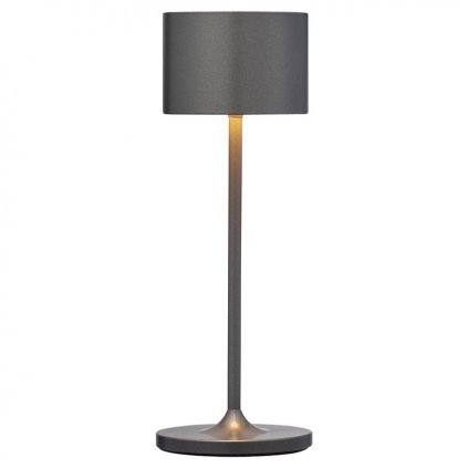 Přenosná stolní lampa FAROL MINI 19,5 cm, LED, gunmetal, hliník, Blomus