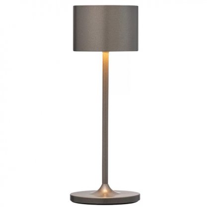 Přenosná stolní lampa FAROL MINI 19,5 cm, LED, spálený kov, hliník, Blomus