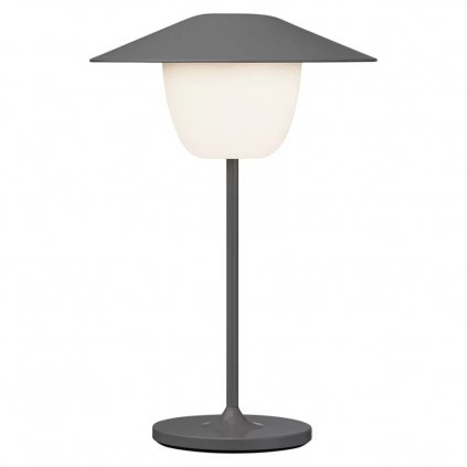 Přenosná stolní lampa ANI MINI 21 cm, LED, teplá šedá, hliník, Blomus