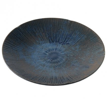 Jídelní talíř ICE DUSK 24,5 cm, modrá, kteramika, MIJ