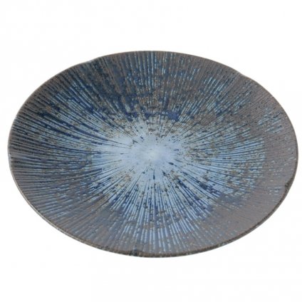Předkrmový talíř ICE DUSK 22 cm, modrá, kteramika, MIJ
