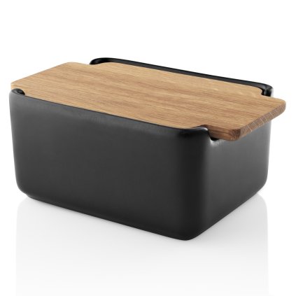Dóza na máslo NORDIC KITCHEN 12 cm, černá, kamenina, Eva Solo
