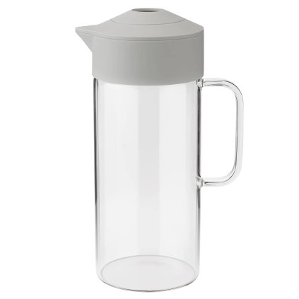 Servírovací džbán PIP 1,4 l, světle šedá, sklo, RIG-TIG