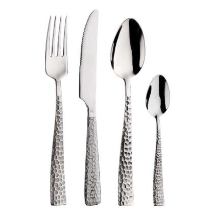 Sada příborů PALACE MARTELLATO, sada 30 ks, stříbrná, Pintinox
