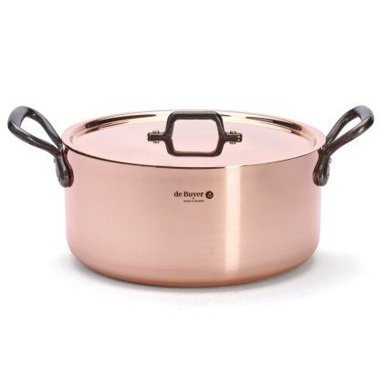 Hrnec PRIMA MATERA 28 cm, s poklicí, měď, de Buyer