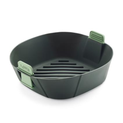 Košík do horkovzdušné fritézy 22 x 22 cm, zelená, silikon, Lékué