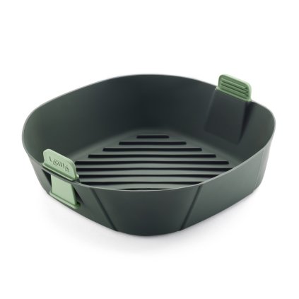 Košík do horkovzdušné fritézy 25 x 25 cm, zelená, silikon, Lékué