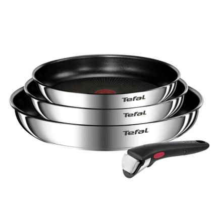 Sada pánví INGENIO EMOTION L897S474, sada 3 ks, stříbrná, nerezová ocel, Tefal