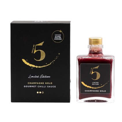 Chilli omáčka CHAMPAGNE GOLD 100 ml, limitovaná edice, Chilli No5