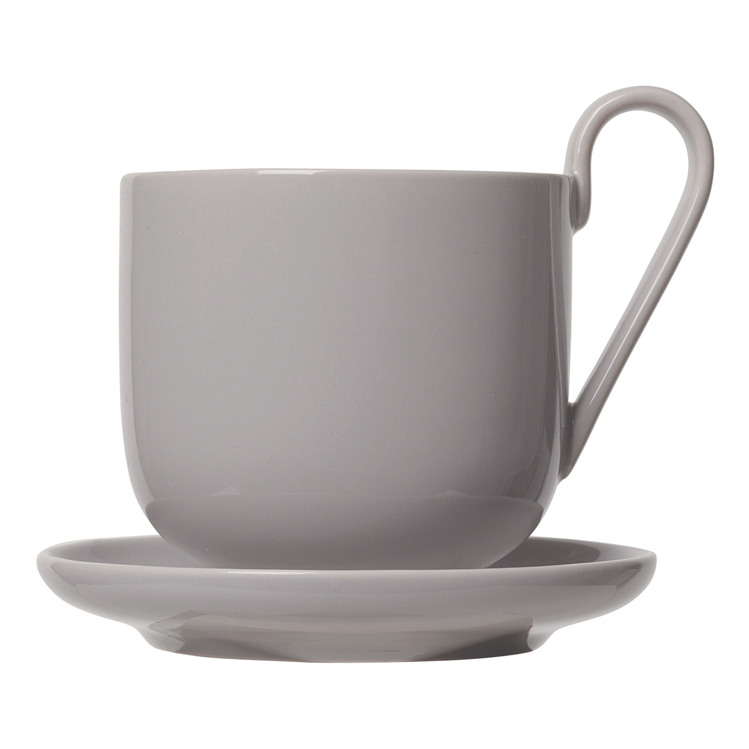 Set šálků na kávu s podšálkem RO šedý Blomus - Blomus Sada 2 hrnků s podšálkem RO hřejivě šedá 290 ml
