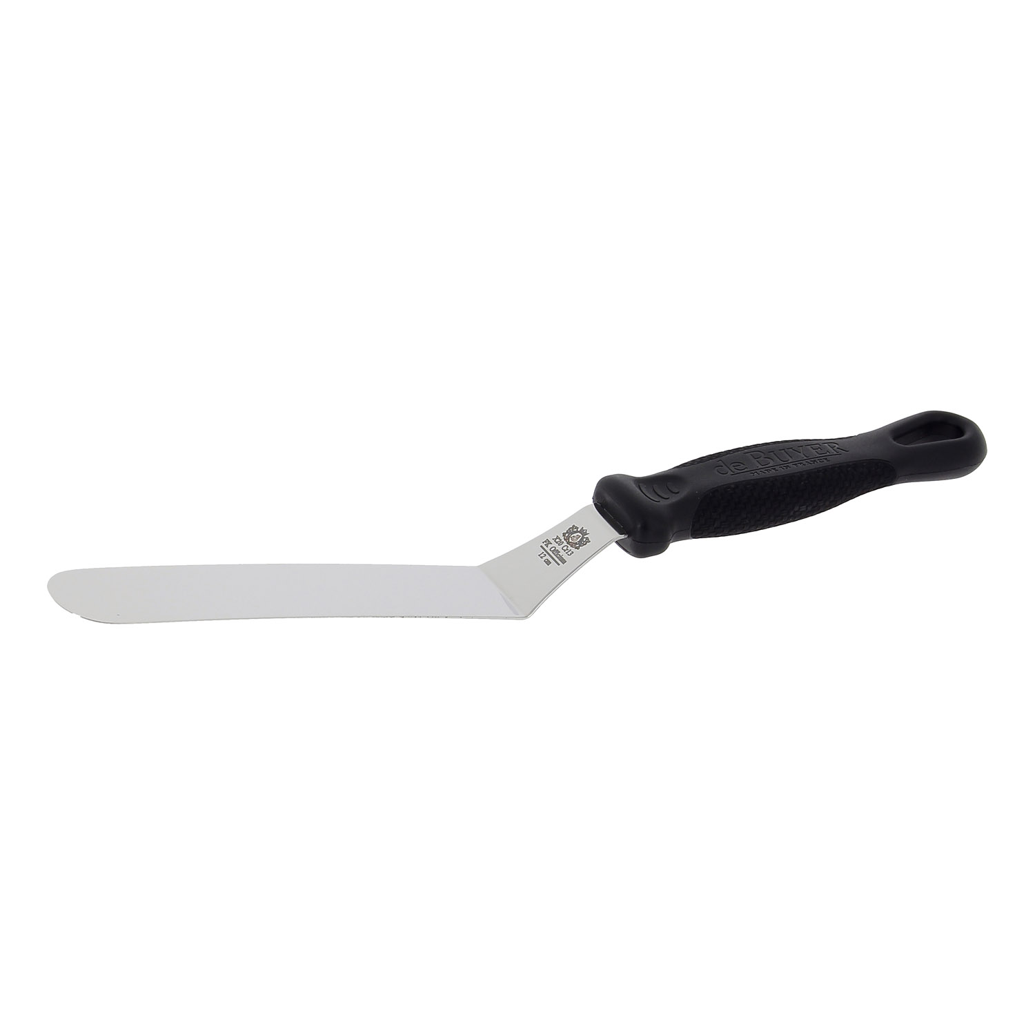 Cukrářská špachtle FKOFFICIUM 12 cm, zahnutá, s kulatou špičkou, de Buyer