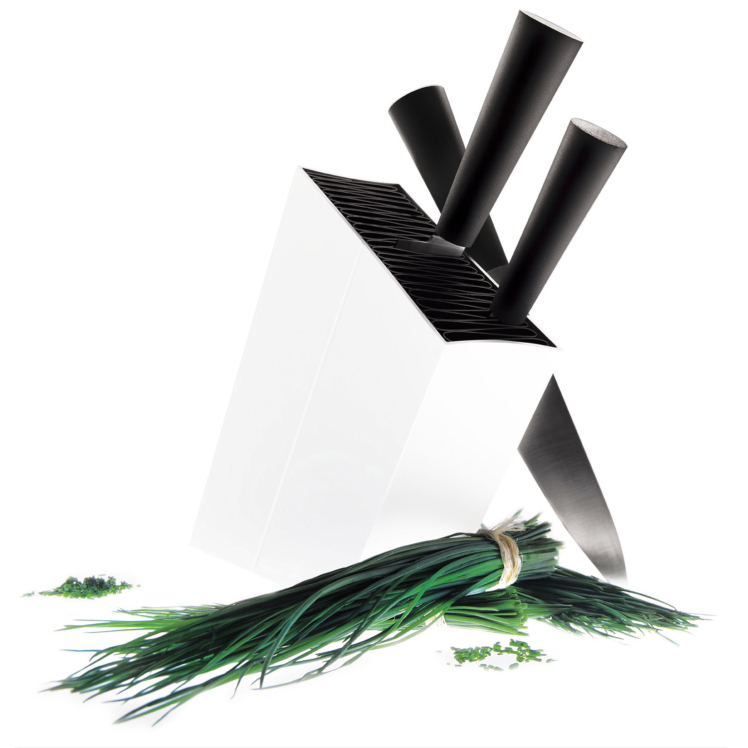 Blok na nože, bílá, Eva Solo