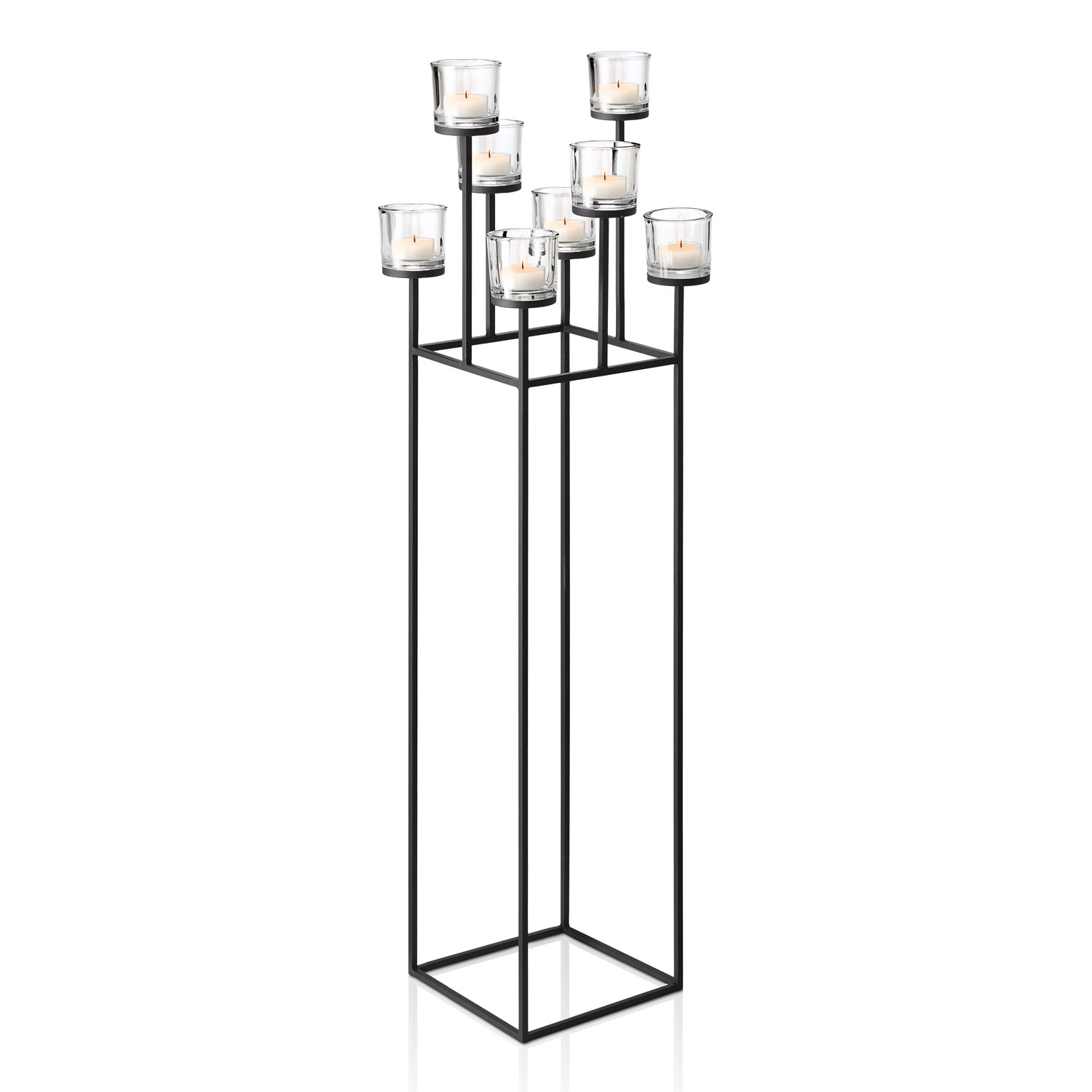 Stojací svícen pro 8 čajových svíček NERO 128 cm Blomus