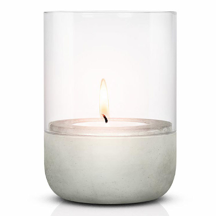 Svícen na čajovou svíčku CALMA 14 cm, beton, Blomus