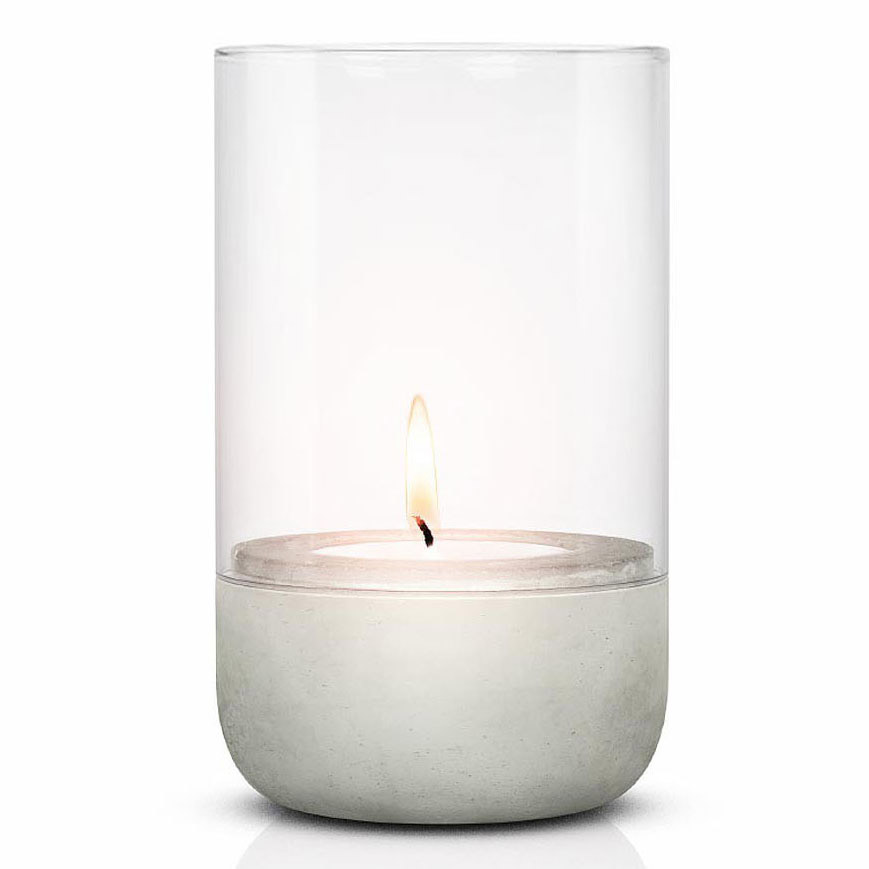 Svícen na čajovou svíčku CALMA 20 cm, beton, Blomus