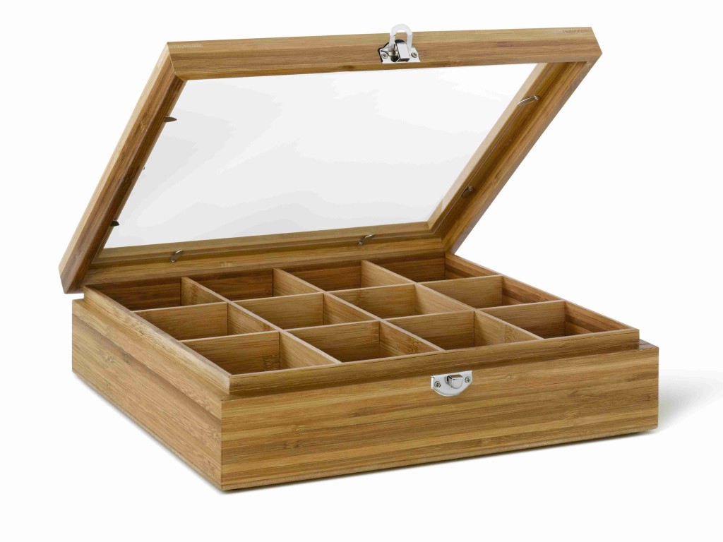 Organizér na čajové sáčky, 12 přihrádek, tmavá, Bredemeijer