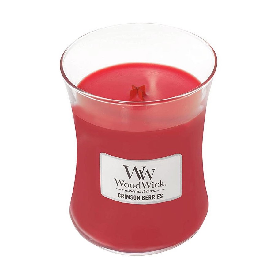 Vonná svíčka Crimson Berries WoodWick váza střední