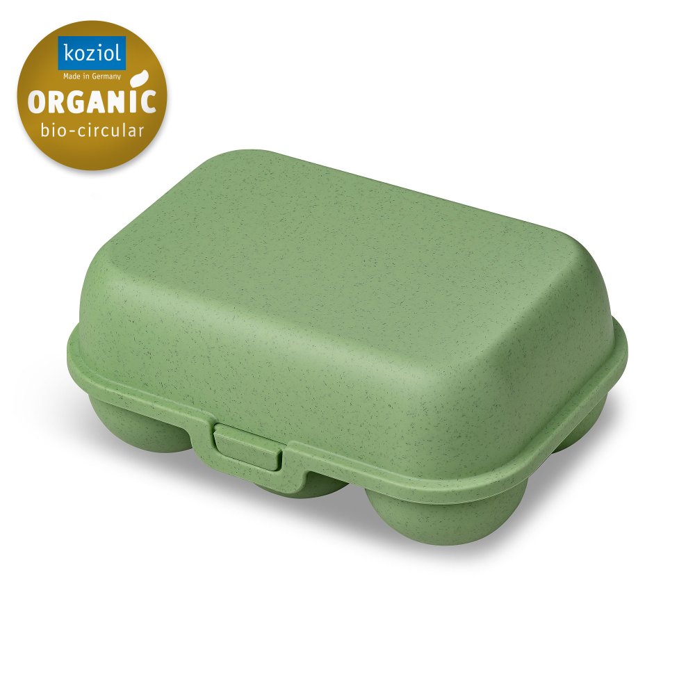 Box na vejce EGGS TO GO MINI, na 6 ks, přírodní listově zelená, Koziol