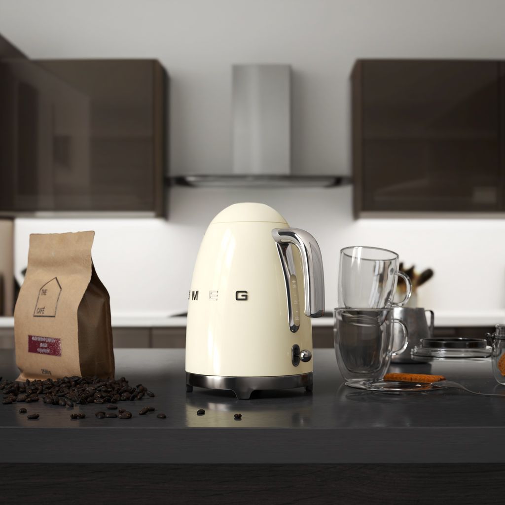 Rychlovarná konvice Smeg 1,7 l krémová