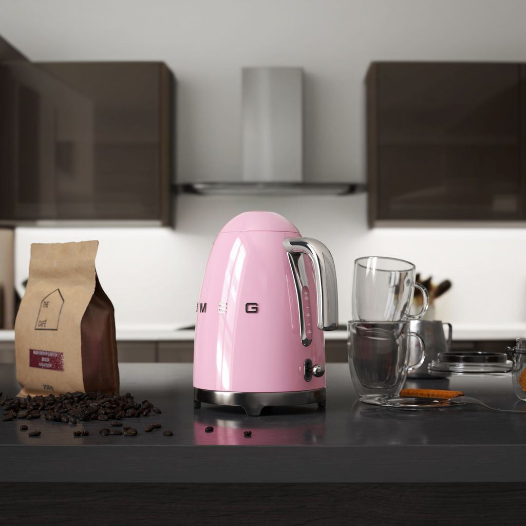 Rychlovarná konvice Smeg 1,7 l pastelově růžová