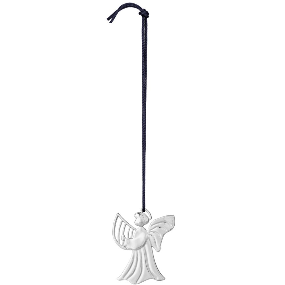 Vánoční ozdoba HARP ANGEL 7 cm, stříbrná, Rosendahl