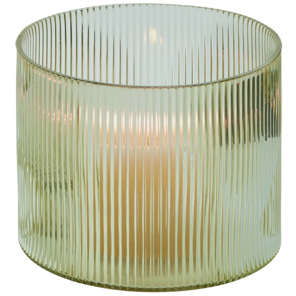 Svícen na čajovou svíčku LINE 17 cm, limetková, Philippi