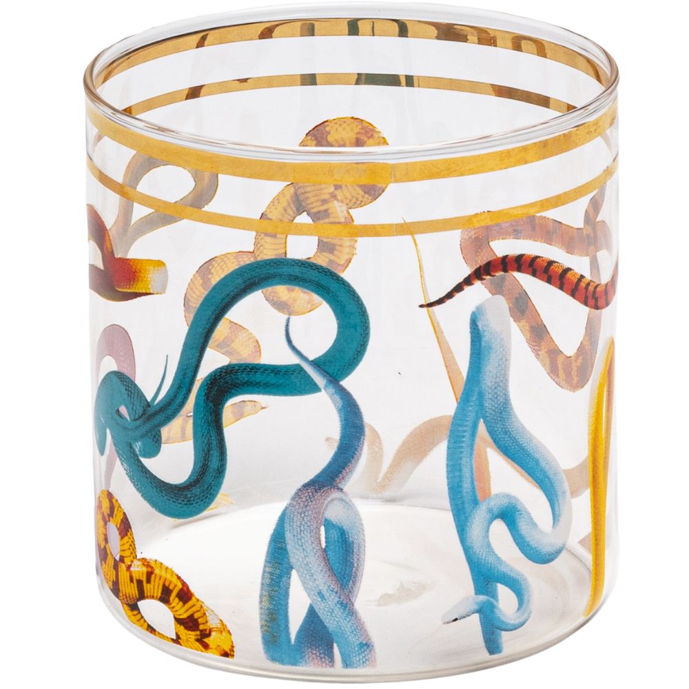 Sklenice na vodu TOILETPAPER SNAKES 8,5 cm, Seletti