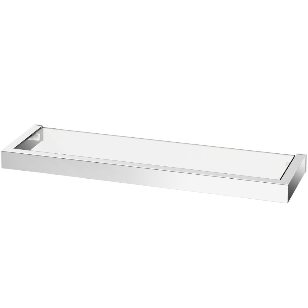 Koupelnová polička LINEA 46 cm, lesklá, nerezová ocel / sklo, Zack
