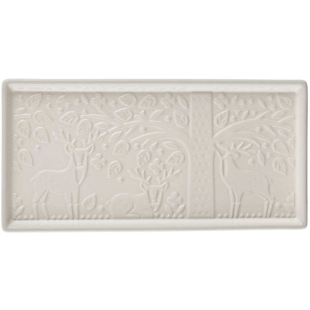 Servírovací talíř IN THE FOREST 30 x 14 cm, obdélník, krémová, kamenina, Mason Cash