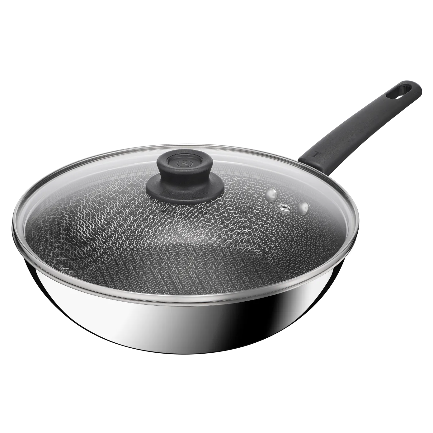 Tefal Wok POWER 28 cm, nerez + nepřilnavá, Tefal
