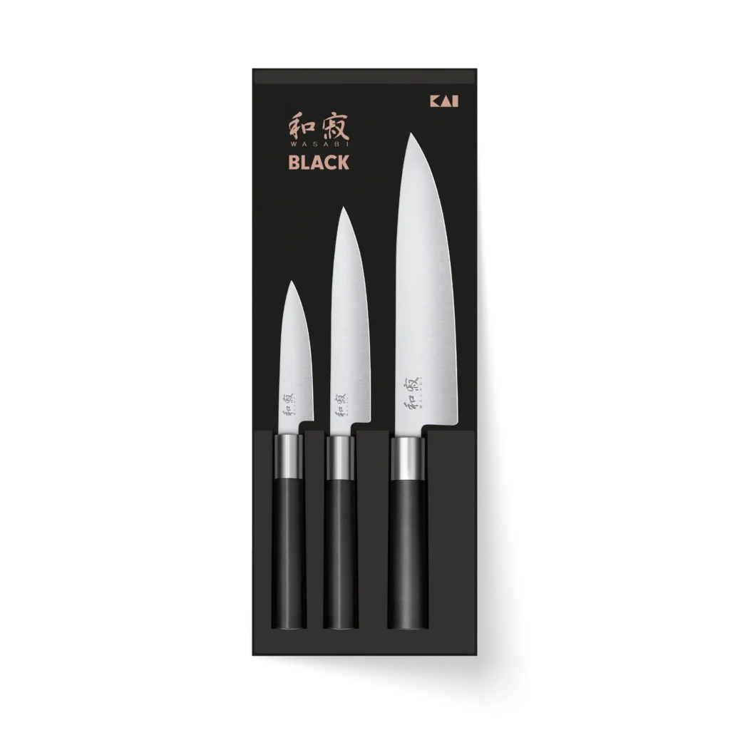 Sada nožů WASABI BLACK 67S-300, sada 3 ks, KAI