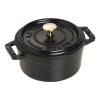 Kulatý hrnec, černá O 10 cm Staub
